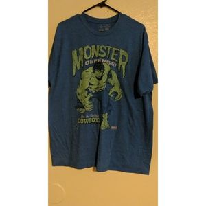 XXL Dallas Cowboys and Hulk blue shirt